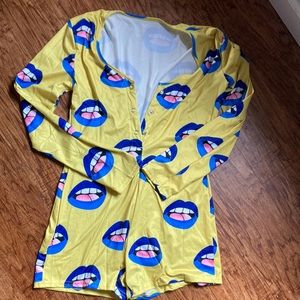 Women Sleep Romper One Piece Bodysuit Lounge Pajamas Outfit